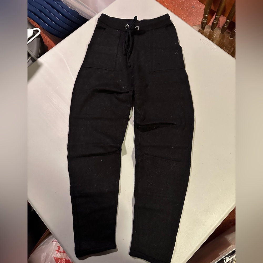 Kittenish Texas Ties Black Joggers